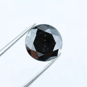 Round cut black diamond loose stone for engagement ring design