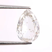 0.89 Ct white Pear lab created diamond with elegant crescent shape and clean facets