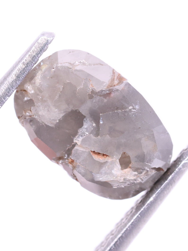 2.14 Ct Loose Light Grey Diamond - Oval Cut Natural Diamond ( 8.43 X 5.56 X 4.65 )