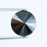 3.23 Ct Natural Black Diamond Round Cut Loose for Engagement Rings, Pendants, and Custom Jewelry