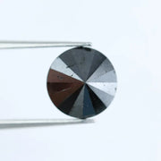 Round cut black diamond loose stone for engagement ring design