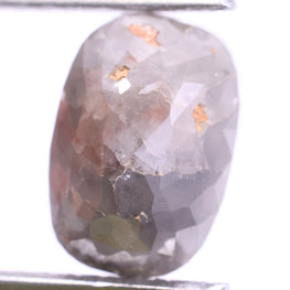 2.14 Ct Loose Light Grey Diamond - Oval Cut Natural Diamond ( 8.43 X 5.56 X 4.65 )