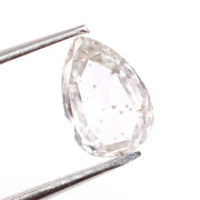 0.89 Ct white Pear lab created diamond with elegant crescent shape and clean facets