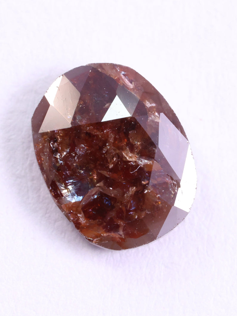 1.01 Ct Loose Red Diamond - Oval Cut Natural Diamond ( 7.38 X 5.06 X 2.11 )