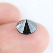 Round cut black diamond loose stone for engagement ring design