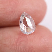 0.89 Ct white Pear lab created diamond with elegant crescent shape and clean facets