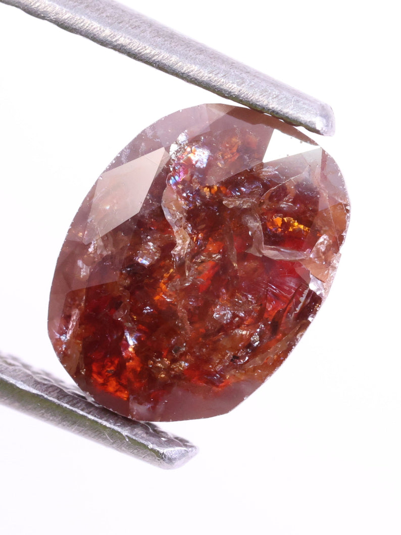 1.01 Ct Loose Red Diamond - Oval Cut Natural Diamond ( 7.38 X 5.06 X 2.11 )