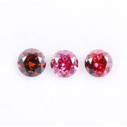0.76 Ct Round Lab Grown Diamond Set – 3 Pcs Red & Pink CVD Loose Diamonds for Engagement Rings, Custom Jewelry & Luxury Gifts