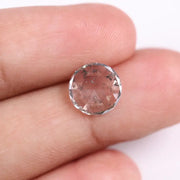 1.67 Ct white Round cut lab grown diamond loose stone with unique curved facet structure