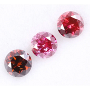 0.76 Ct Round Lab Created Diamond , Red and Pink Unique CVD Diamond for Engagement Ring , CVD Lab Grown Diamond for Gift, 3 Pcs