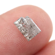 grey color lab grown diamond nose stud with sparkle