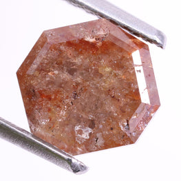 1.35 Ct Loose Red Diamond - Octagon Cut Natural Diamond ( 6.71 X 6.63 X 2.90 )