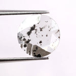1.35 Ct white & Black Round lab grown diamond with elegant soft brilliant sparkle loose stone