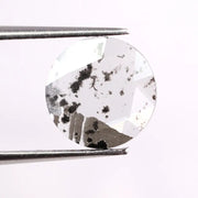 1.35 Ct white & Black Round lab grown diamond with elegant soft brilliant sparkle loose stone