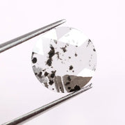 1.35 Ct white & Black Round lab grown diamond with elegant soft brilliant sparkle loose stone
