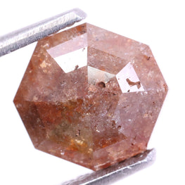 1.35 Ct Loose Red Diamond - Octagon Cut Natural Diamond ( 6.71 X 6.63 X 2.90 )