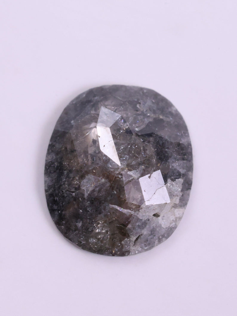 0.81 Ct Loose Grey Diamond - Oval Cut Natural Diamond ( 7.70 X 6.32 X 1.83 )