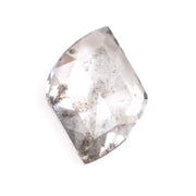 0.87 carat antique cut black and white lab grown diamond loose dual-tone diamond with vintage faceting for custom jewelry.