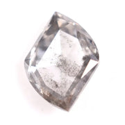 0.87 carat antique cut black and white lab grown diamond loose dual-tone diamond with vintage faceting for custom jewelry.