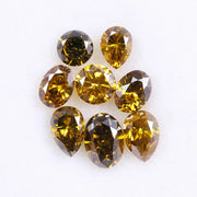 1.25 Ct Brown Yellow Colored Diamond Mix Shaped Lab Created Diamond Use For Jewerly