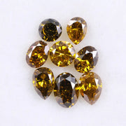 1.25 Ct Brown Yellow Colored Diamond Mix Shaped Lab Created Diamond Use For Jewerly