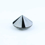 Natural black diamond round cut loose stone for custom jewelry making, elegant authentic black diamond.