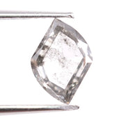 0.87 carat antique cut black and white lab grown diamond loose dual-tone diamond with vintage faceting for custom jewelry.