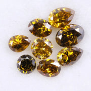 1.25 Ct Brown Yellow Colored Diamond Mix Shaped Lab Created Diamond Use For Jewerly