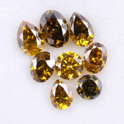 1.25 Ct Brown Yellow Colored Diamond Mix Shaped Lab Created Diamond Use For Jewerly