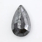 pear cut, black grey natural loose diamond, artistic queen themed diamond princess jewelry concept design
