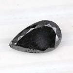 pear cut, black grey natural loose diamond, artistic queen themed diamond princess jewelry concept design
