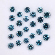 1 to 4 MM Blue Lab Grown Diamond , Round Brilliant Cut CVD Diamond , Unique Blue Color Lab Created Diamond , Eco Friendly Diamond