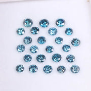 1 to 4 MM Blue Lab Grown Diamond , Round Brilliant Cut CVD Diamond , Unique Blue Color Lab Created Diamond , Eco Friendly Diamond