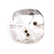1.73 Ct white & Black Cushion lab created diamond with smooth curved shape and clean sparkling facets