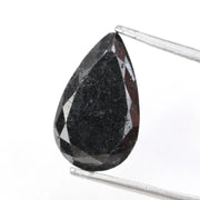 pear cut, black grey natural loose diamond, artistic queen themed diamond princess jewelry concept design
