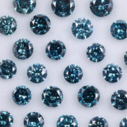 1 to 4 MM Blue Lab Grown Diamond , Round Brilliant Cut CVD Diamond , Unique Blue Color Lab Created Diamond , Eco Friendly Diamond