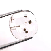 1.73 Ct white & Black Cushion lab created diamond with smooth curved shape and clean sparkling facets