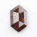 hexagon cut, brown natural loose diamond, extremely rare loose brown diamond with deep intense color
