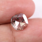 1.73 Ct white & Black Cushion lab created diamond with smooth curved shape and clean sparkling facets