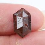 hexagon cut, brown natural loose diamond, extremely rare loose brown diamond with deep intense color
