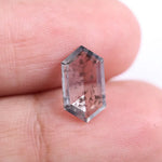 1.72 Ct white & Black Hexagon cut lab grown diamond loose stone with elegant crescent shape and bright brilliant facets