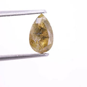 2.82 Ct natural yellow pear cut diamond, pear shaped 3 carat diamond, natural mined diamonds.