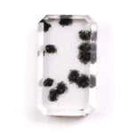  2.24 Ct white & Black Emerald cut lab grown diamond loose stone with radiant sparkle and precise curved facets