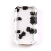  2.24 Ct white & Black Emerald cut lab grown diamond loose stone with radiant sparkle and precise curved facets