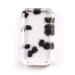  2.24 Ct white & Black Emerald cut lab grown diamond loose stone with radiant sparkle and precise curved facets