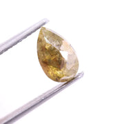2.82 Ct natural yellow pear cut diamond, pear shaped 3 carat diamond, natural mined diamonds.