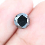 Natural black diamond 2.04 Ct round cut loose diamond for engagement ring and custom jewelry
