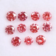 2.37 Ct Lab Grown Pink Diamond Lot – 11 Pcs Round Cut Fancy CVD Loose Diamonds for Custom Jewelry, Engagement Rings & Wholesale