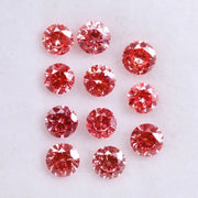 2.37 Ct Lab Grown Pink Diamond Lot, 11 Pcs Round Cut Pink CVD Diamonds for Custom Jewelry , Lab Created Fancy Diamond , Wholesale CVD Lot