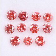 2.37 Ct Lab Grown Pink Diamond Lot, 11 Pcs Round Cut Pink CVD Diamonds for Custom Jewelry , Lab Created Fancy Diamond , Wholesale CVD Lot